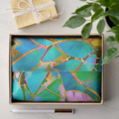 Seidenpapier Blumen abstrakt Buntglas (Geschenk)