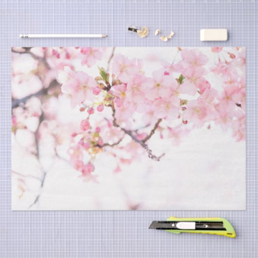 Seidenpapier: CHERRY BLOSSOMS TISSUPAPIER Seidenpapier (Handwerk)