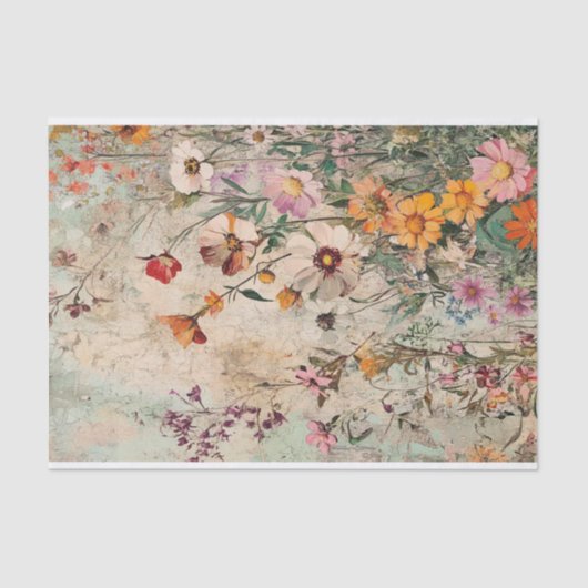 Seidenpapier Decoupage Herbst Wildblumen Var03 (Vorderseite)