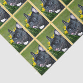 Seidenpapier französischer Bulldogge Ostern (Ausschnitt)