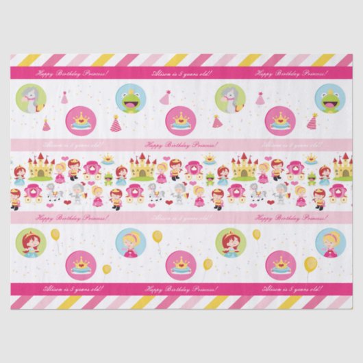 Seidenpapier Geburtstags-Prinzessin- (Vorderseite)