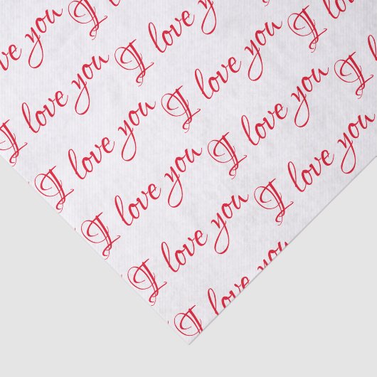 Seidenpapier - Girly "ich Liebe, die Sie" Script (Ausschnitt)