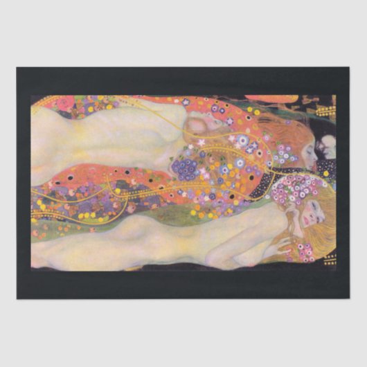 Seidenpapier: GUSTAV KLIMT: WASSERDIENSTE II Seidenpapier (Vorderseite)