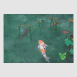 Seidenpapier: JAPANESE WOODBLOCK : KOI Seidenpapier
