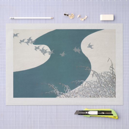 Seidenpapier: JAPANESE WOODBLOCK :  Seidenpapier (Handwerk)