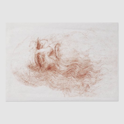Seidenpapier: LEONARDO DA VINCI: SELBSTPORTRAIT Seidenpapier (Vorderseite)