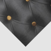 Seidenpapier mit mit dunkles Schwarzes capitone (Detail)