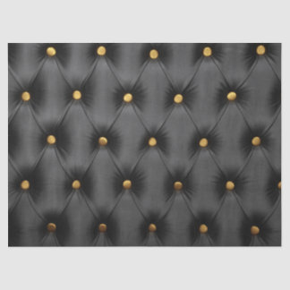 Seidenpapier mit mit dunkles Schwarzes capitone