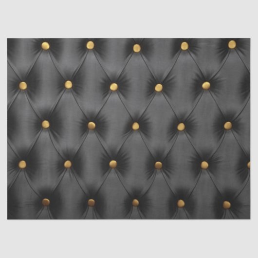 Seidenpapier mit mit dunkles Schwarzes capitone (Vorderseite)