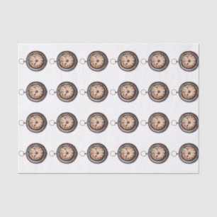 Seidenpapier mit mit Ziegeln gedecktem Bild der