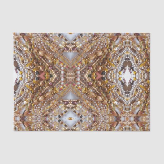 Seidenpapier-natürlicher Erdton-Perlen-Druck Seidenpapier (Vorderseite)