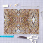 Seidenpapier-natürlicher Erdton-Perlen-Druck Seidenpapier (Handwerk)