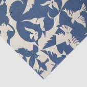 Seidenpapier: PIGEONEN IN WEISS + BLAU: 1928 Seidenpapier (Detail)