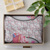 Seidenpapier Rosa Baseball Alles Gute zum Geburtst (Geschenk)