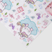 Seidenpapier Rosa Blau Einhorn Regenbogen Katze (Ausschnitt)