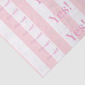 Seidenpapier Rosa & Weiß gestreift Sie hat Ja gesa (Ausschnitt)