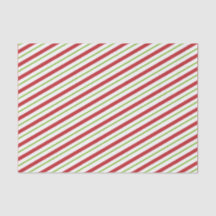 SEIDENPAPIER-ROTES UND GRÜNES GESTREIFTES