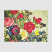 Seidenpapier-Schmetterlinge und Blumen Seidenpapier (Vorderseite)