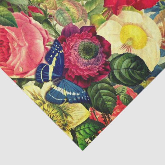 Seidenpapier-Schmetterlinge und Blumen Seidenpapier (Ausschnitt)