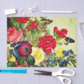 Seidenpapier-Schmetterlinge und Blumen Seidenpapier (Handwerk)