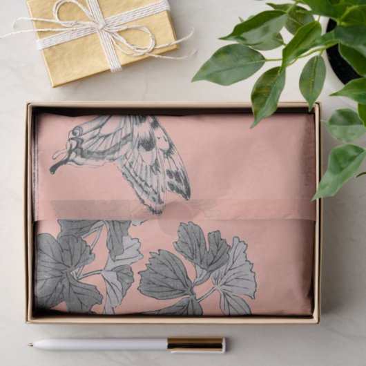 Seidenpapier SCHMETTERLINGS-JAPANER-DRUCK (Geschenk)
