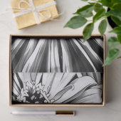 Seidenpapier schwarz-weiße Blumen (Geschenk)