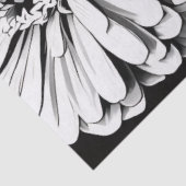 Seidenpapier schwarz-weiße Blumen (Ausschnitt)