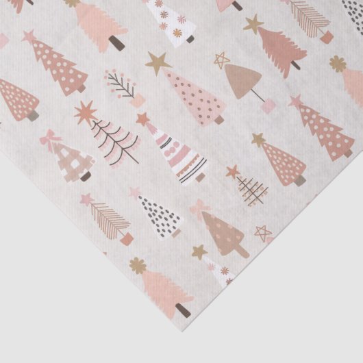 Seidenpapier Skandinavischer Rosa Weihnachtsbaum (Detail)