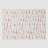 Seidenpapier Skandinavischer Rosa Weihnachtsbaum (Vorderseite)