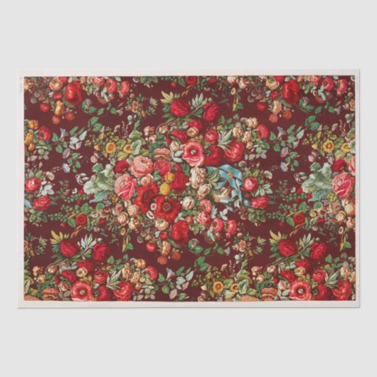 SEIDENPAPIER : VINTAGE-CHINTZ-MUSTER (Vorderseite)