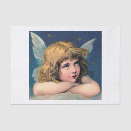 Seidenpapier: VINTAGE CHRISTMAS ANGEL/CHERUB Seidenpapier (Vorderseite)