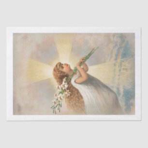 Seidenpapier: Vintages ANGEL UND LILIEN Seidenpapier