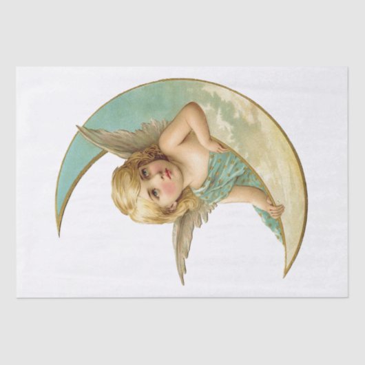Seidenpapier: VINTAGES ANGEL UND MON Seidenpapier (Vorderseite)