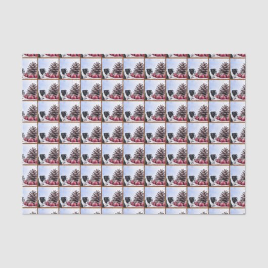 Seidenpapier Weihnachtsbostons Terrier (Vorderseite)
