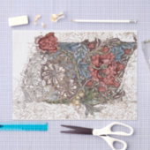 Seidenpapier: WILLIAM MORRIS : WILD TULIP Seidenpapier (Handwerk)