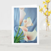Seidenparade White Calla Lilie Grußkarten Karte (Gelbe Blume)