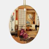 Seidenreifen Keramik Ornament (Rechts)