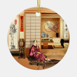 Seidenreifen Keramik Ornament