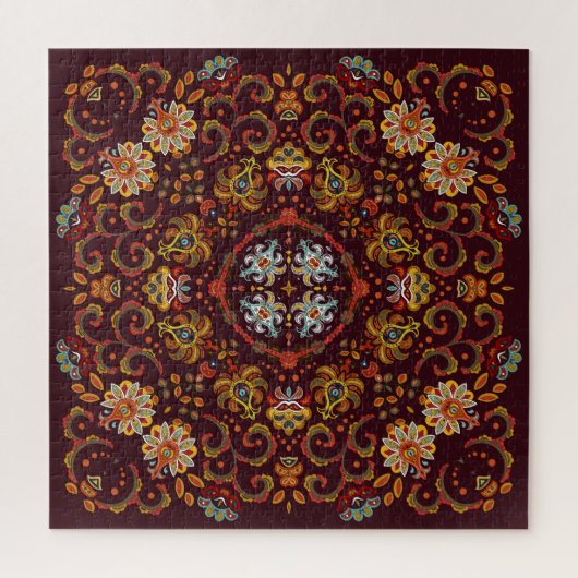 Seidenschal mit östlichem Muster Puzzle (Vertikal)