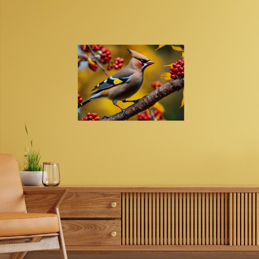 Seidenschwanzposter Poster (Wohnzimmer 2)