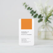 Seidensenkrechte elegante einzigartige moderne ora visitenkarte (Stehend Vorderseite)