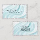 Seidenstoff-Drapery | Sparkle | GLITZER Visitenkarte (Vorne/Hinten)