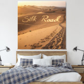 Seidenstraße Wüstenlandschaft Typografie Kunst Leinwanddruck (Insitu (Schlafzimmer))