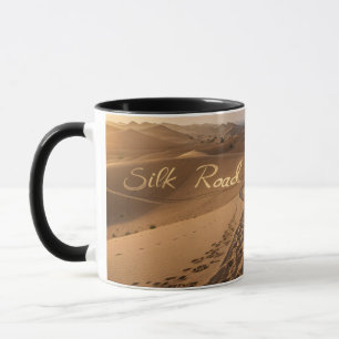 Seidenstraße Wüstenlandschaft Typografie Kunst Tasse