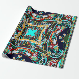 Seidentuch oder Karree-Musterdesign  Geschenkpapier