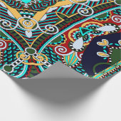 Seidentuch oder Karree-Musterdesign Geschenkpapier (Ecke)