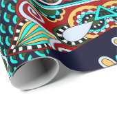 Seidentuch oder Karree-Musterdesign Geschenkpapier (Rolleneckpunkt)