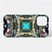 Seidentuch oder Karree-Musterdesign iPhone Hülle (Rückseite (Horizontal))