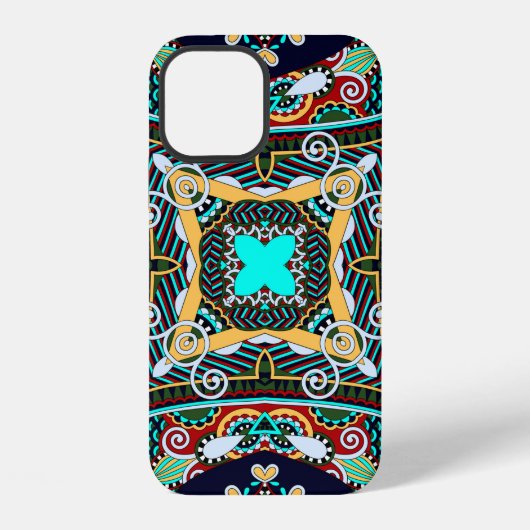 Seidentuch oder Karree-Musterdesign iPhone Hülle (Rückseite)