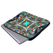Seidentuch oder Karree-Musterdesign Laptopschutzhülle (Vorne Knopf)